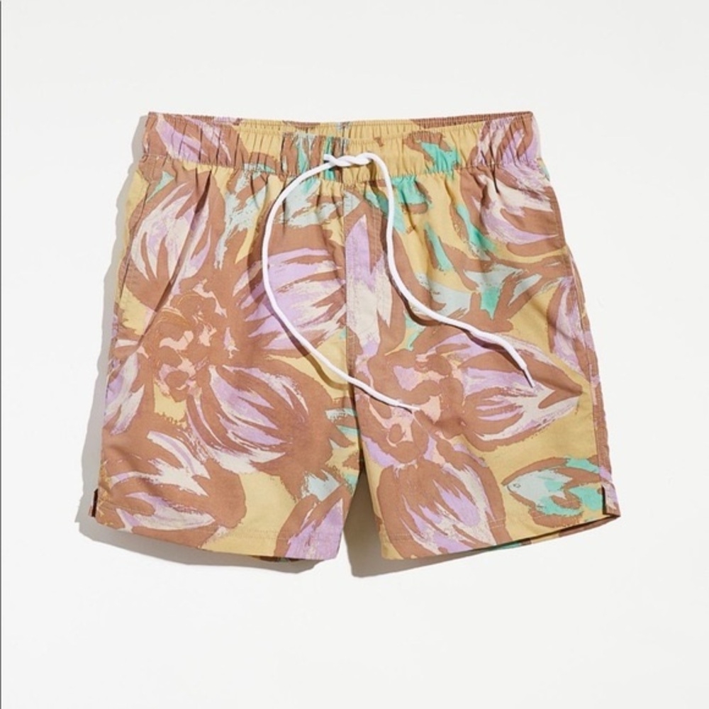 Urban Outfitters Tropical Floral Swim Trunks